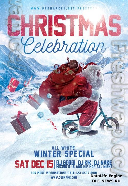 Christmas celebration Flyer psd