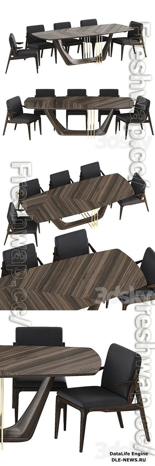 TABLE + CHAIRS BY ARCHMEBEL 3D Models