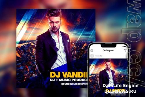 Outstanding Urban DJ Party Instagram Post Template PSD