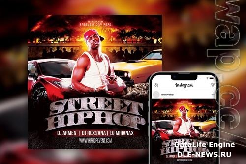 Luxury Hip Hop Party Instagram Post Template PSD