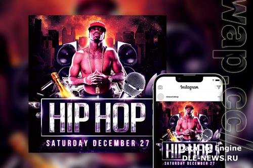 Urban Underground Hip Hop Instagram Post Template Beautiful PSD