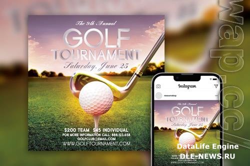 Golf Tournament Instagram Post Template Beautiful PSD