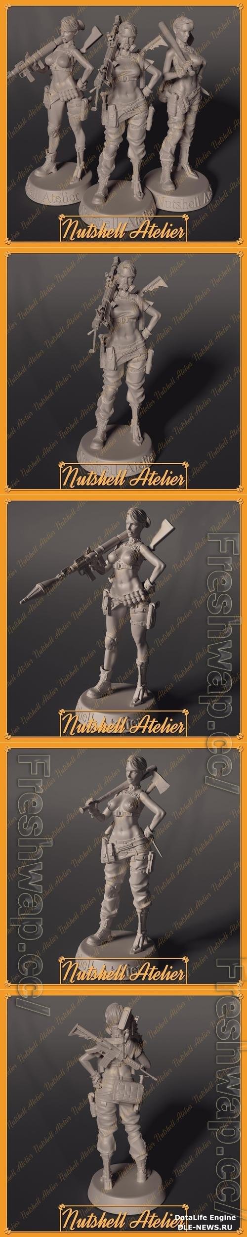 Nutshell Atelier - Post Apocalypse girl 3D Print