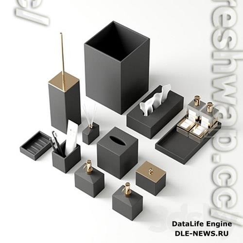 Bathroom Accessories MOOD BLACK 3D Models