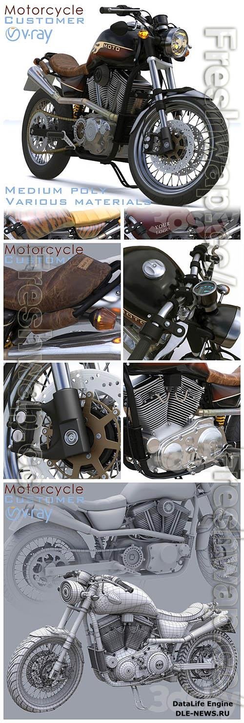 Motorcycle Customer v rey 3D Models