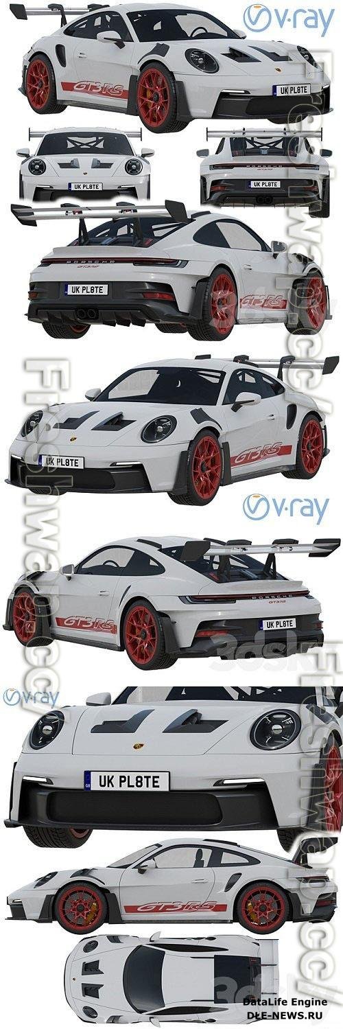 Porsche 911 GT3 RS 2022 sportcar 3D Models