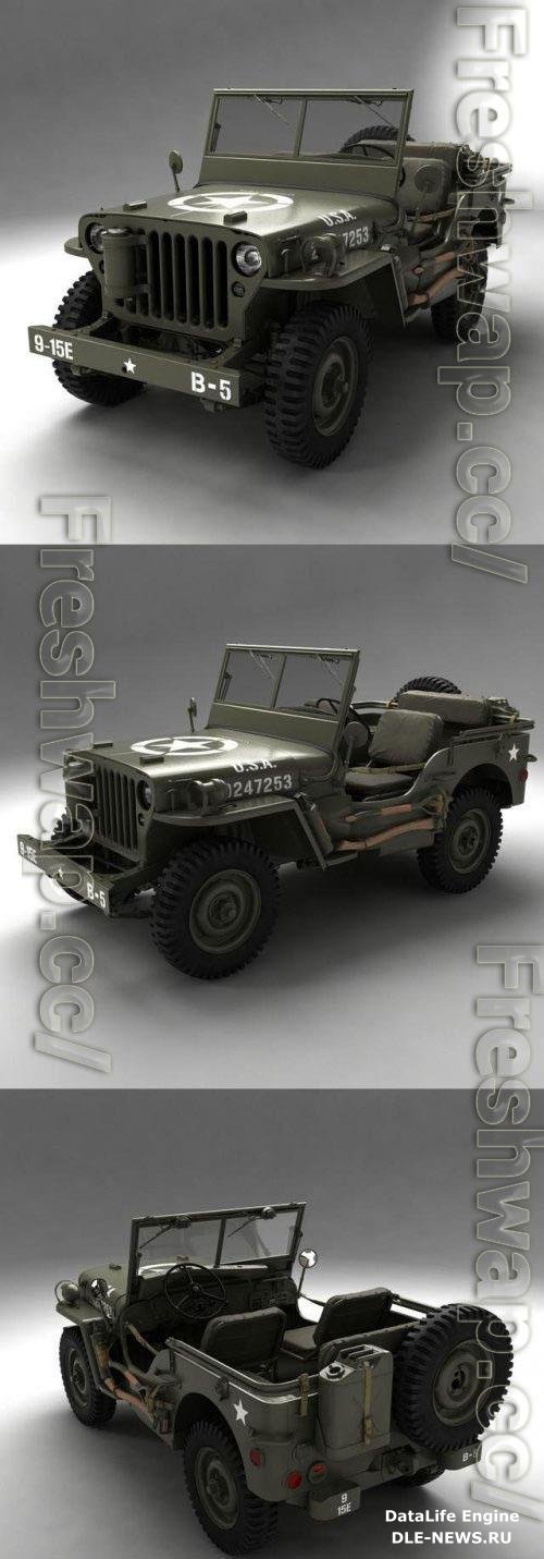 Willys Jeep PBR 3D Models