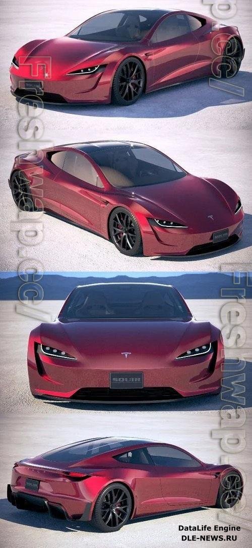 Sportcar Tesla Roadster 2020 3D Models