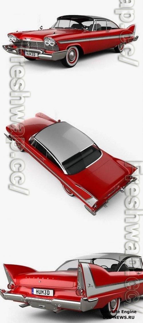 Plymouth Fury coupe Christine 1958 3D Models