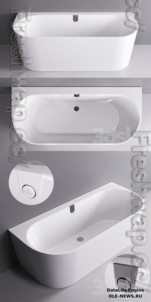 Wall Mounted Bathtub Villeroy & Boch Oberon 3D Models