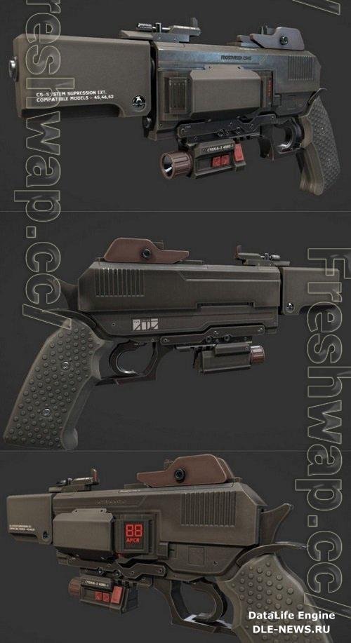 Sidearm PBR 3D Models