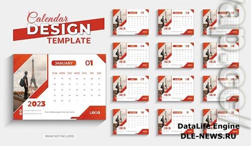 2023 happy new year desk calendar design