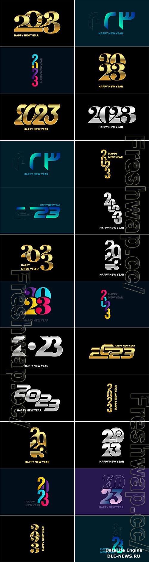 2023 number design template vector collection