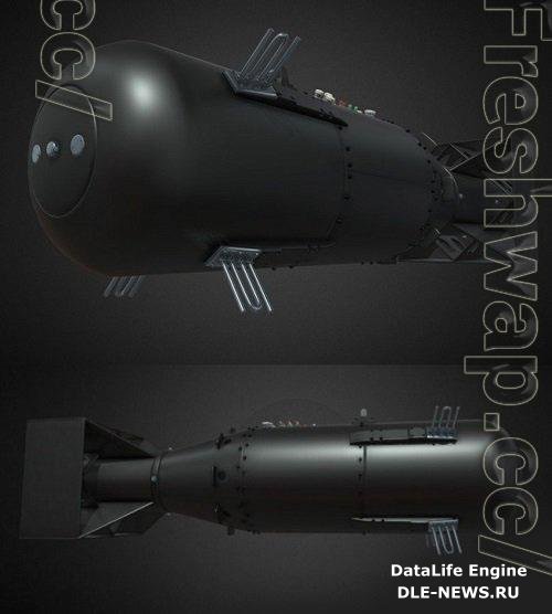 The worlds first atomic bomb PBR 3D Models