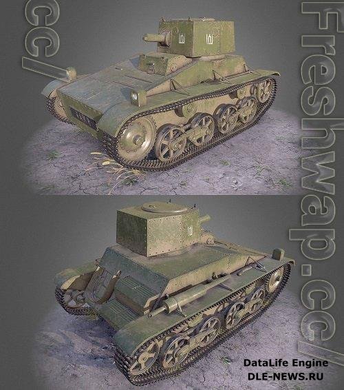 Vickers M1933 PBR 3D Models