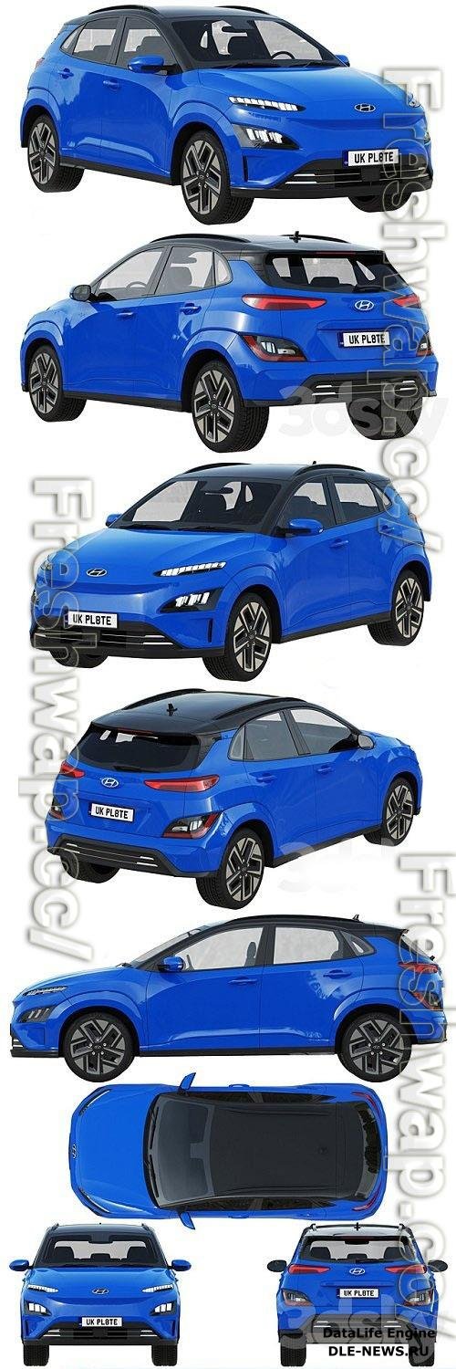 Hyundai KONA electric 2022 3D Models