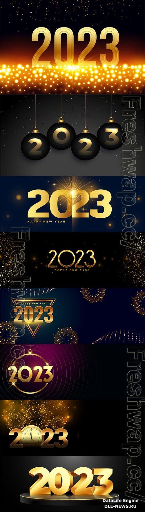 Elegant new year 2023 shiny background with light effect