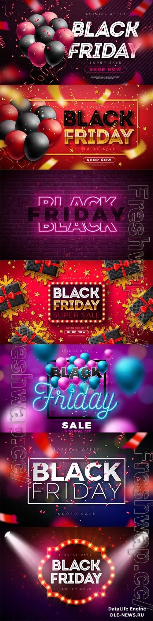 Black friday super sale vector illustration