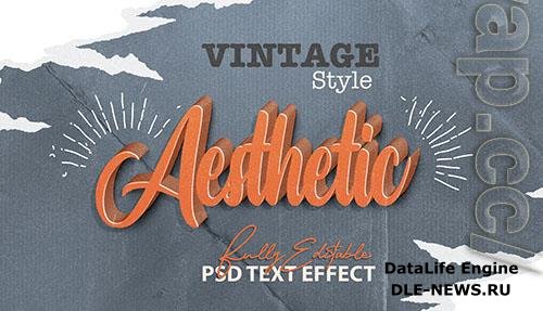 3d vintage style psd text effect