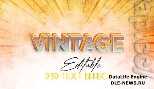 Vintage style psd text effect