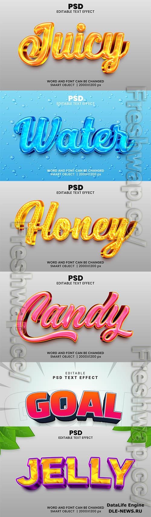 Psd style text effect editable set vol 3