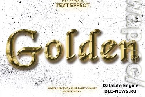 Golden editable psd text effect