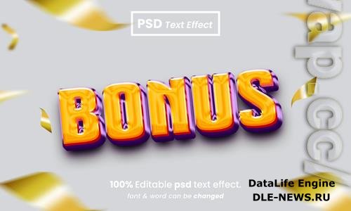 Bonus 3d editable psd text effect