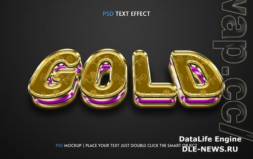 Gold ornate style psd text effect