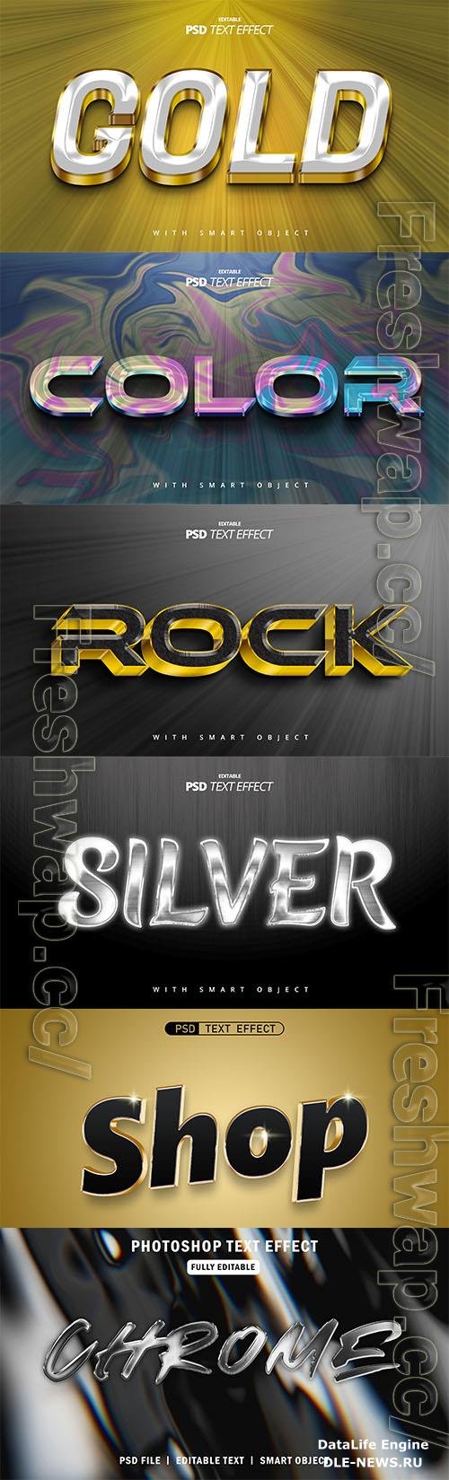 Psd style text effect editable set vol 12