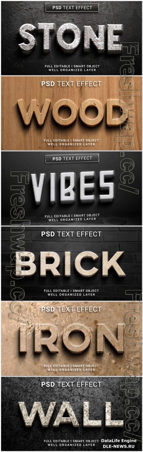 Psd style text effect editable set vol 26