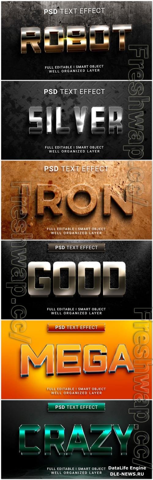 Psd style text effect editable set vol 24