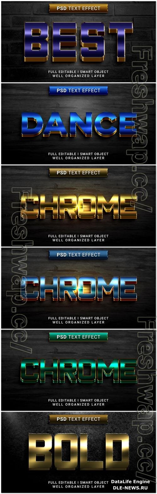 Psd style text effect editable set vol 23