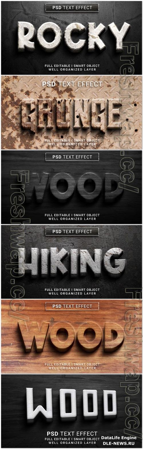 Psd style text effect editable set vol 19