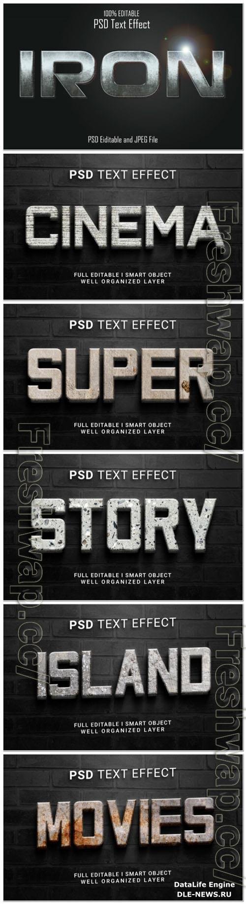 Psd style text effect editable set vol 30