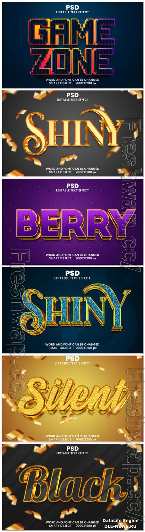 Psd style text effect editable set vol 28