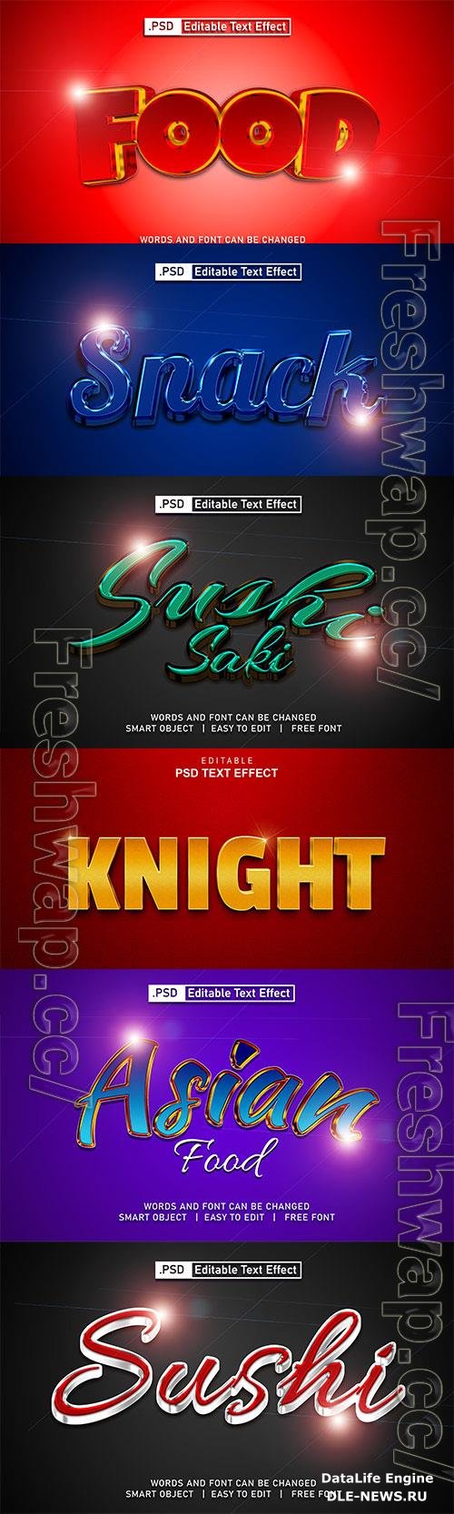 Psd style text effect editable set vol 42