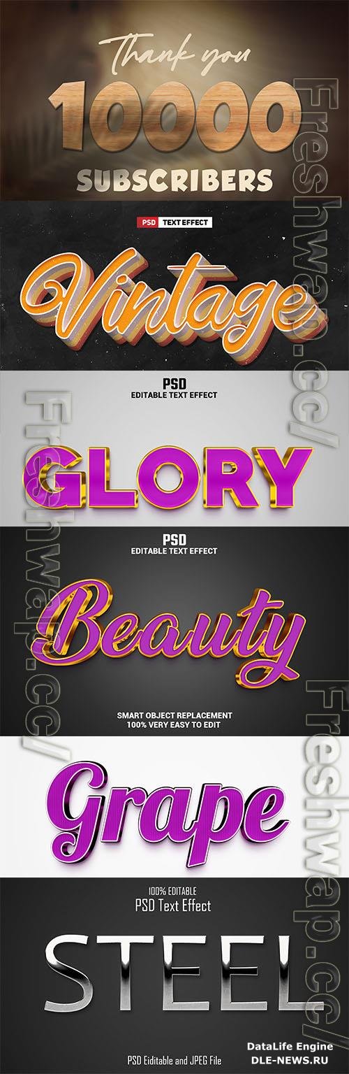 Psd style text effect editable set vol 38