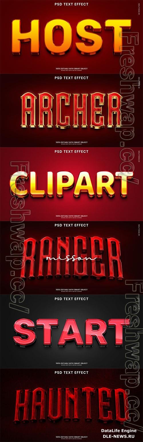 Psd style text effect editable set vol 33