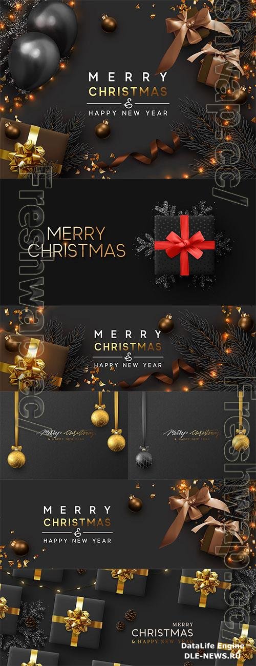 Merry christmas and happy new year background