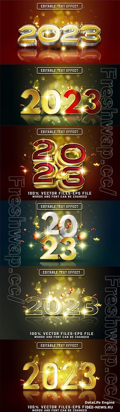 2023 editable text effect vector template vol 5