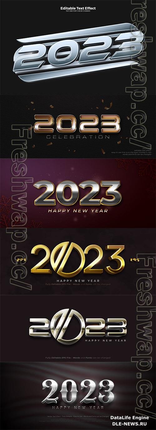 2023 editable text effect vector template vol 4