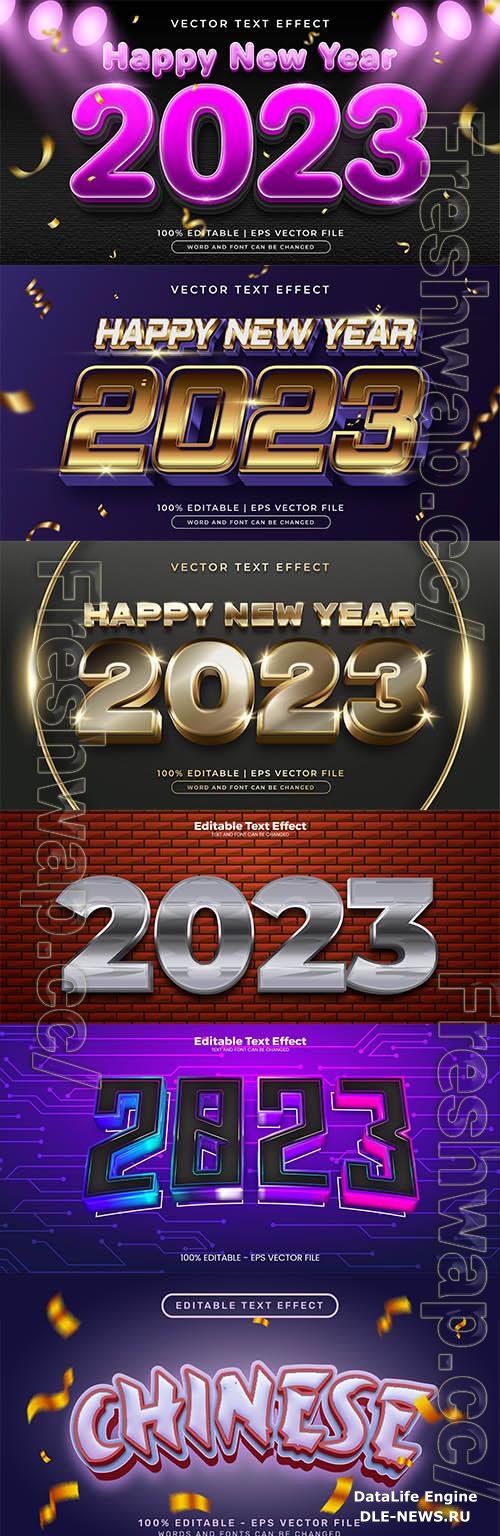 2023 editable text effect vector template vol 2