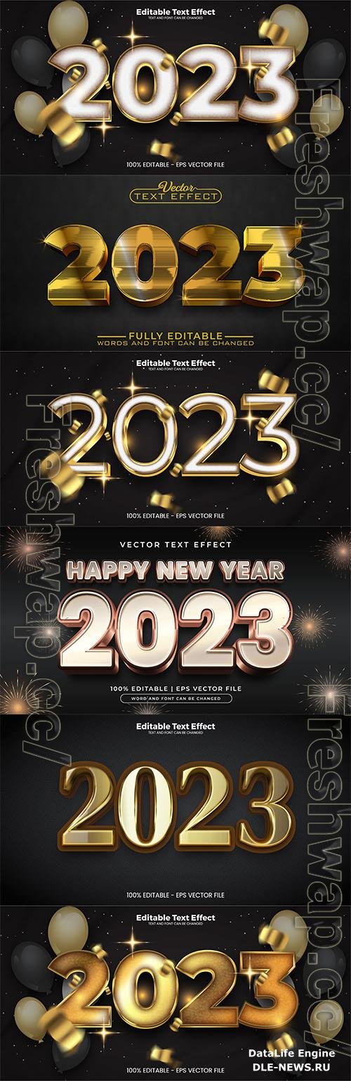 2023 editable text effect vector template vol 1