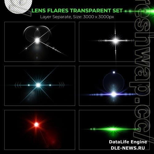 PSD realistic colorful lens flare lights effect collection vol 3