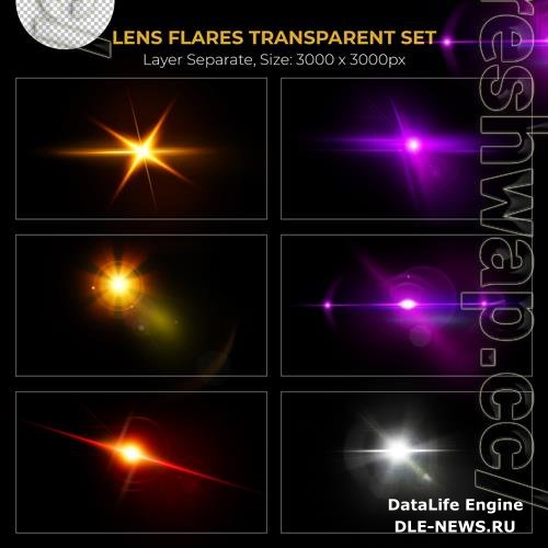 PSD realistic colorful lens flare lights effect collection vol 19