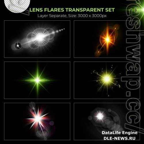 PSD realistic colorful lens flare lights effect collection vol 12