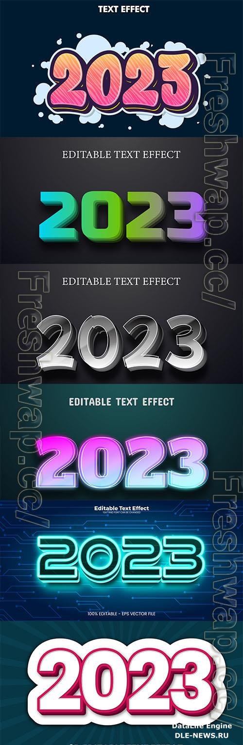 2023 editable text effect vector template vol 10