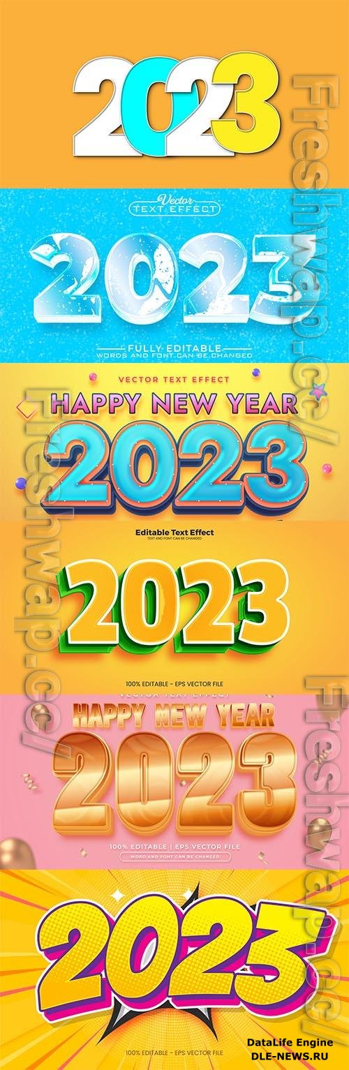 2023 editable text effect vector template vol 8