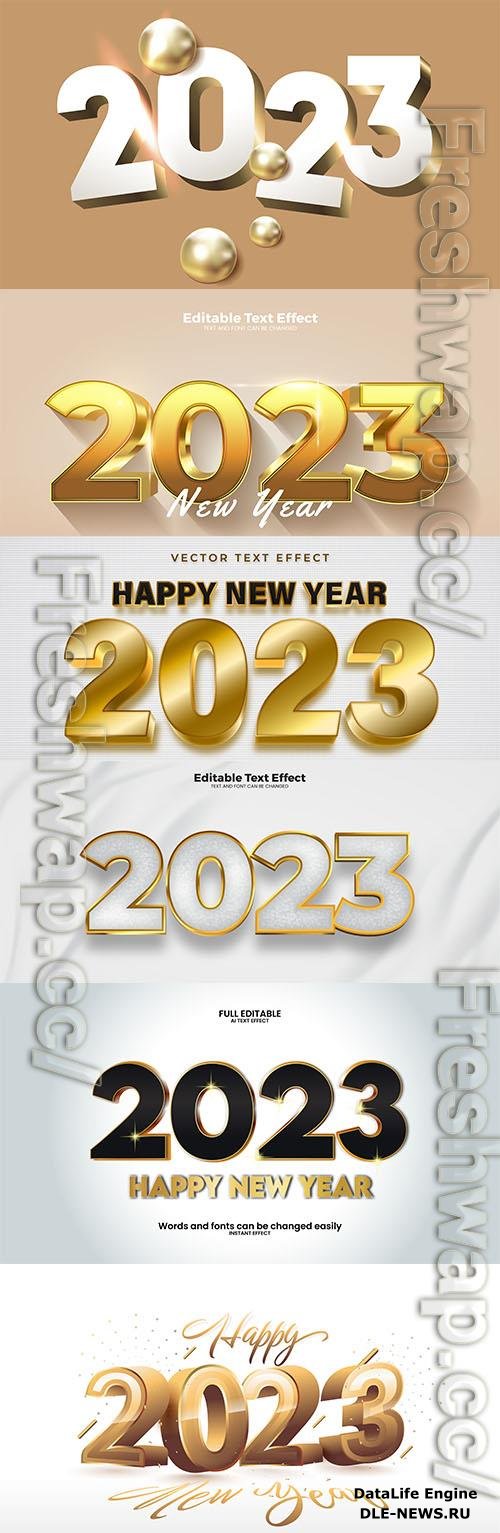 2023 editable text effect vector template vol 7