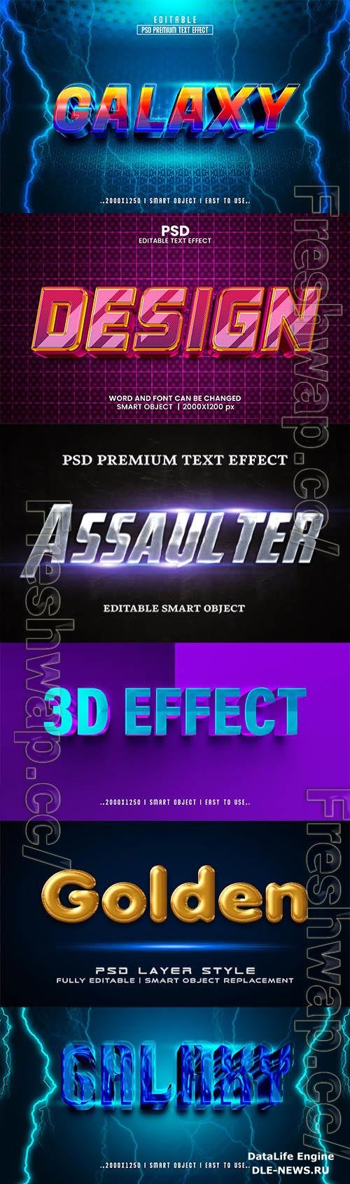 Psd style text effect editable set vol 51